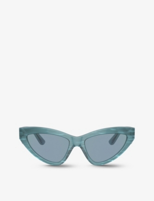 Dolce & Gabbana Dg4439 Cat Eye-frame Acetate Sunglasses In Blue