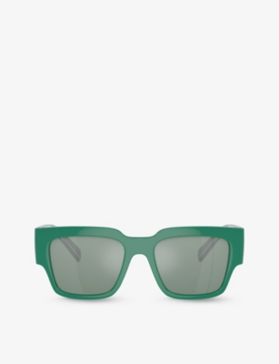 Dolce & Gabbana Dg6184 Square-frame Injected Sunglasses In Green