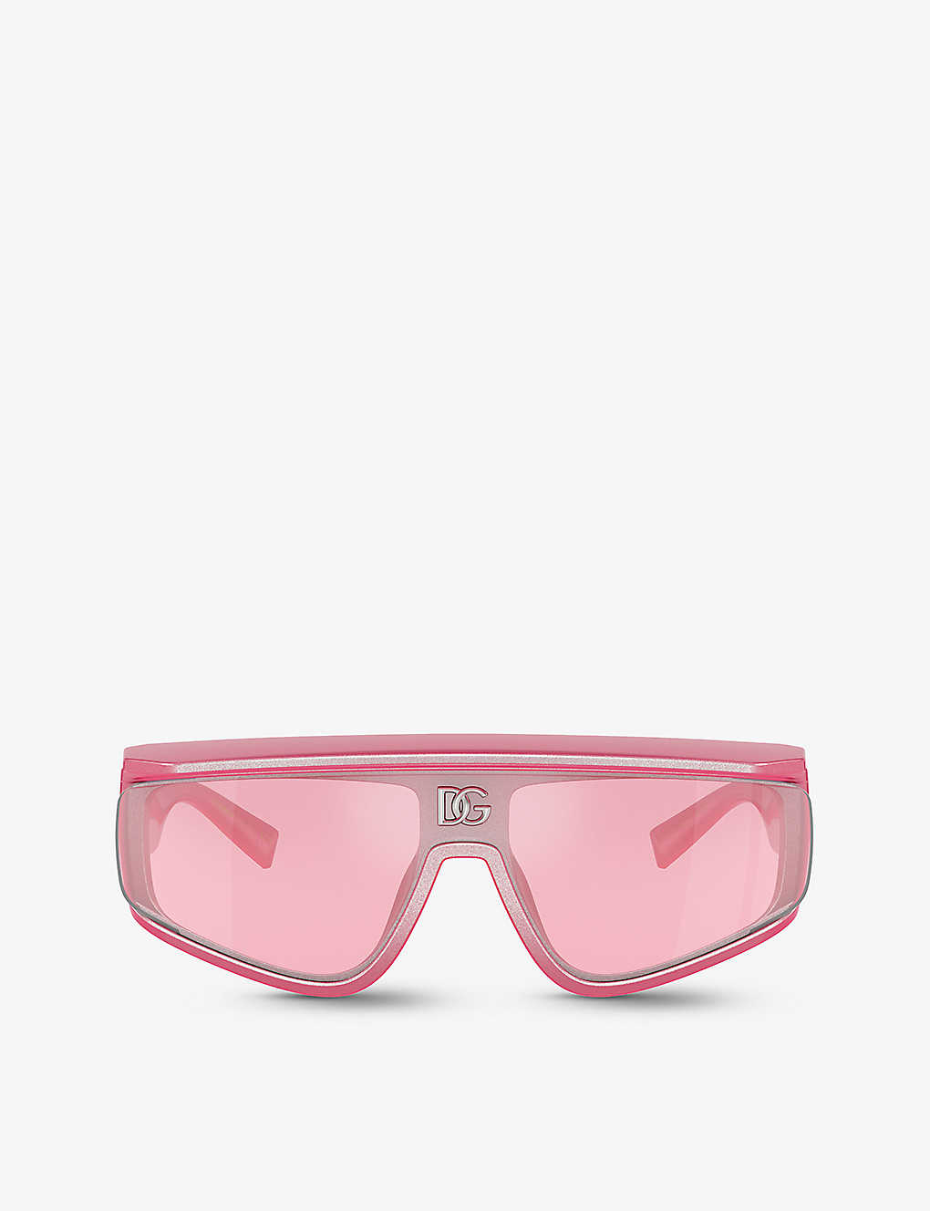 Dolce & Gabbana Dg6177 Rectangle-frame Nylon Sunglasses In Pink