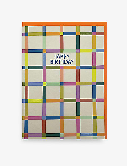 RASPBERRY BLOSSOM: 'Happy Birthday' birthday card 18cm x 13cm