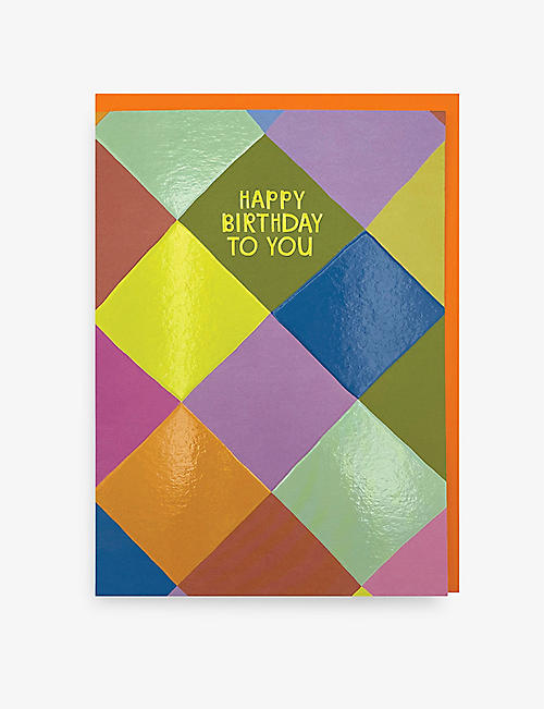 RASPBERRY BLOSSOM: 'Happy Birthday To You' greetings card 18cm x 13cm