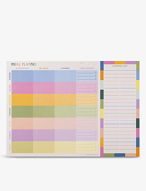 RASPBERRY BLOSSOM: Gradient graphic-print A4 meal planner