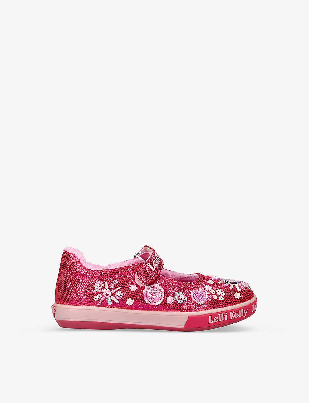 LELLI KELLY DAFNE DOLLY BEAD AND SEQUIN-EMBELLISHED WOVEN LOW-TOP TRAINERS 2-7 YEARS