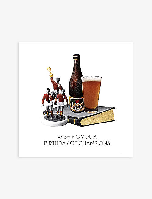 FIVE DOLLAR SHAKE: Birthday Of Champions graphic-print greetings card 16cm x 16cm