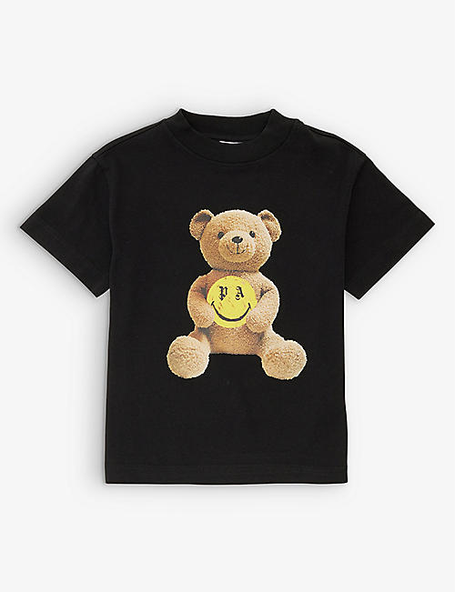 PALM ANGELS: Smiley Bear graphic-print short-sleeve cotton-jersey T-shirt 4-12 years