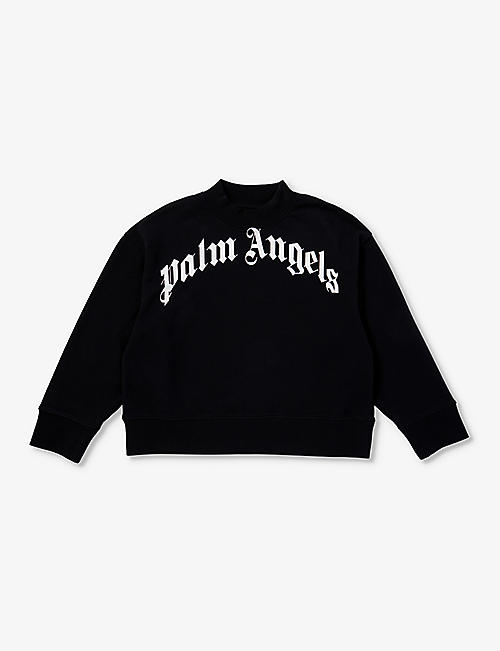 PALM ANGELS: Brand-print relaxed-fit cotton-jersey sweatshirt 4-12 years