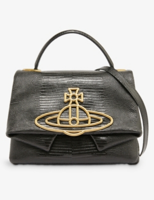 Vivienne Westwood Judy Leather Tote Bag In Black