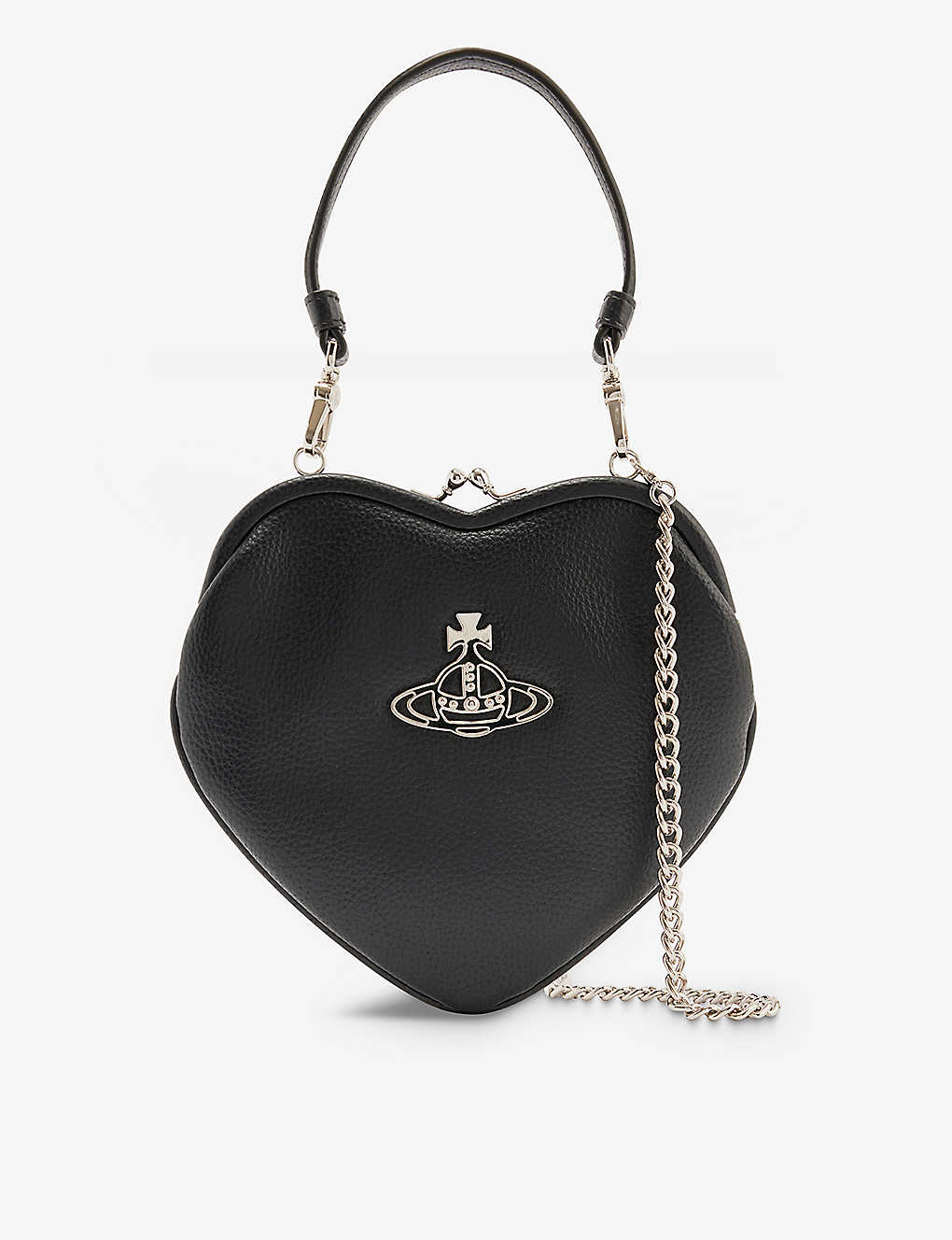 Vivienne Westwood Womens Black Belle Heart Leather Purse