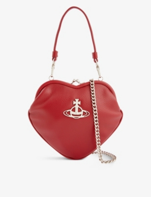 Vivienne Westwood Womens Red Belle Heart Leather Purse