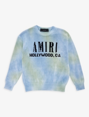 Amiri Kid's Logo-Print Crewneck Sweatshirt, Size 4-12