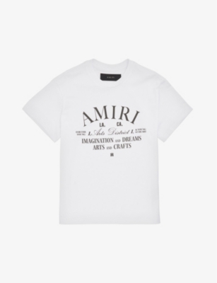 Amiri Logo Rubberised-print Cotton T-shirt 4-12 Years In White
