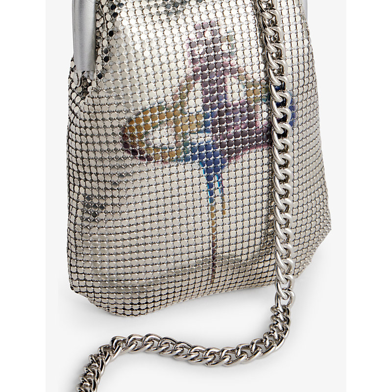 Shop Vivienne Westwood Women's Silver Multi Orb Tessa Orb-pattern Chainmail Clutch Bag