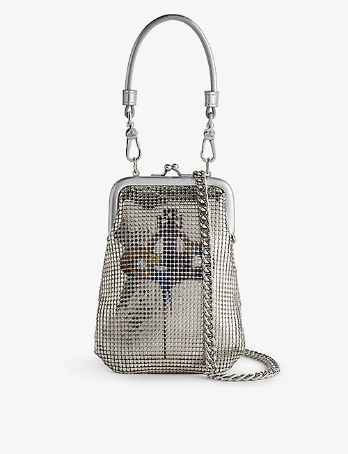 VIVIENNE WESTWOOD: Tessa orb-pattern chainmail clutch bag