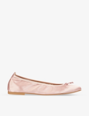 Lk Bennett Trilly Satin Ballet Pumps In Pin-rose