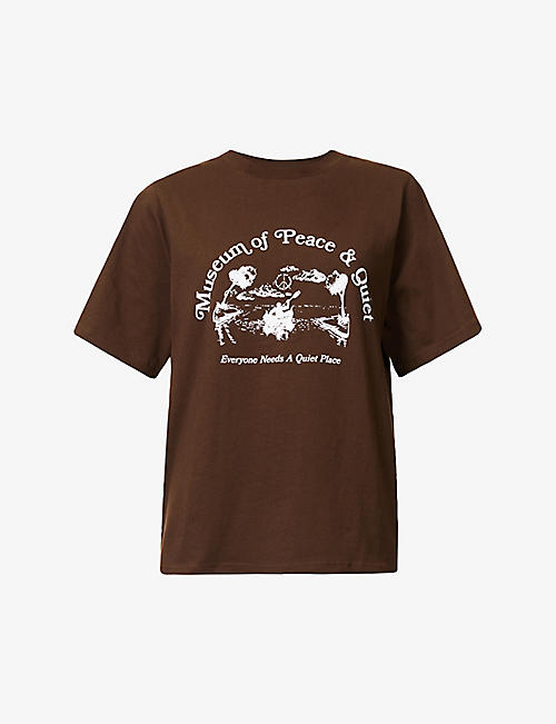 MUSEUM OF PEACE AND QUIET: Quiet Place branded-print cotton-jersey T-shirt
