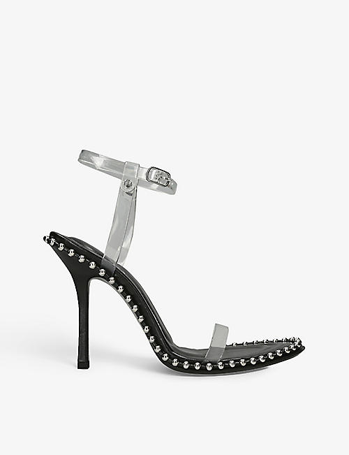 ALEXANDER WANG: Nova studded PVC heeled sandals