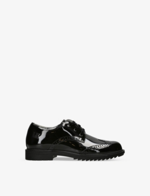 Shop Lelli Kelly Girls Black Kids Dara Patent Leather Brogues 9-12 Years