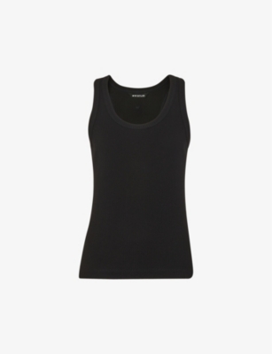 Womens Black Stretch Vest Top