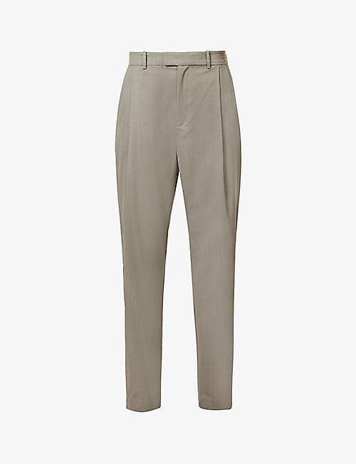 VIKTORIA & WOODS: Brownlow relaxed-fit straight-leg high-rise wool trousers