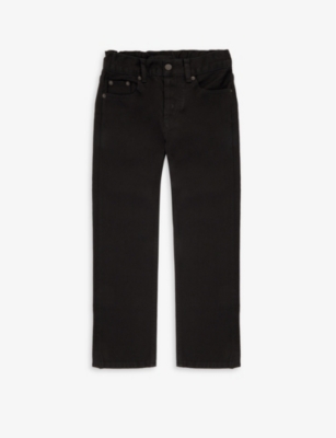 Essentials Fog X  Boys Jet Black Kids  Straight-leg Regular-fit Denim Jeans 4-12 Years In Jet Black
