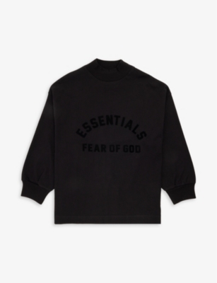 FEAR OF GOD ESSENTIALS KIDS grey Cotton Logo T-Shirt (2-16 Years)