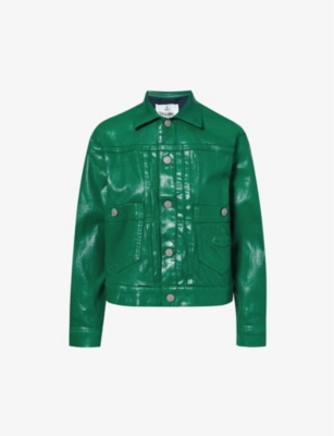 Vivienne Westwood Womens Green Marlene Logo-embroidered