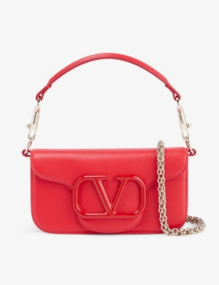 Valentino Orange Smooth Calfskin Leather VSLING Shoulder Bag