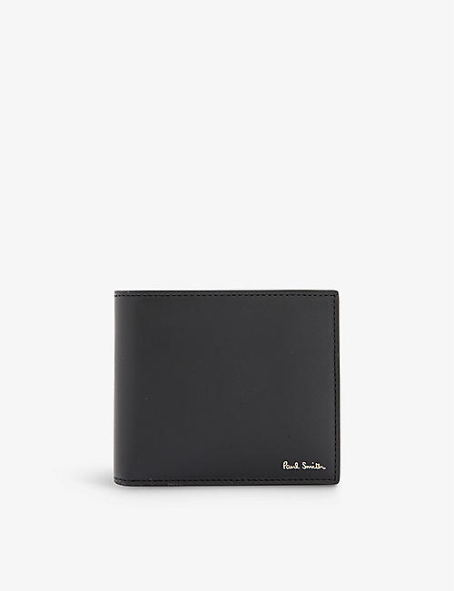 PAUL SMITH: Stipe-print leather wallet