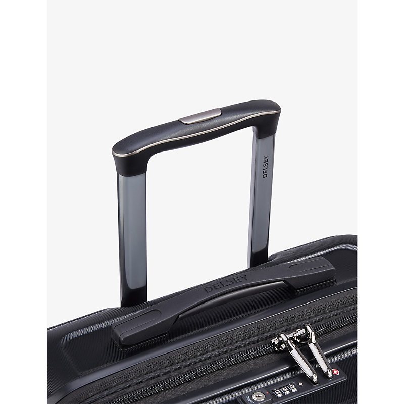 Shop Delsey Black Shadow 5.0 Double-wheel Woven Suitcase 66cm