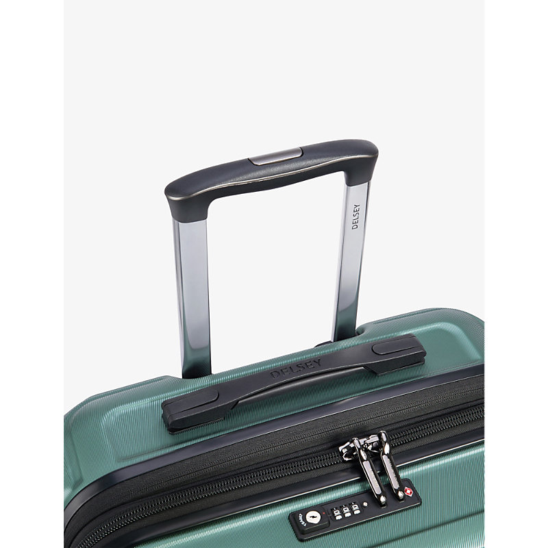 Shop Delsey Green Shadow 5.0 Double-wheel Woven Suitcase 66cm
