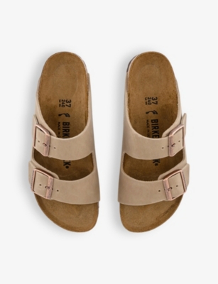 BIRKENSTOCK: Arizona two-strap faux-leather sandals