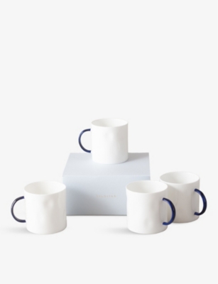 FELDSPAR - Dimpled-texture bone-china tea mugs set of four | Selfridges.com