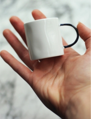 Shop Feldspar Dimpled-texture Bone China Espresso Mugs Set Of Four In Cobalt