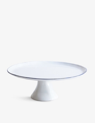 Feldspar Cobalt Dimpled-texture Bone-china Cake Stand 28.5cm