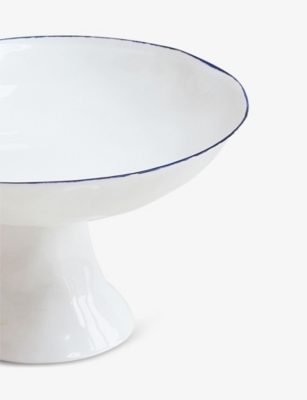 FELDSPAR: Contrast-band handmade bone-china fruit bowl 22cm