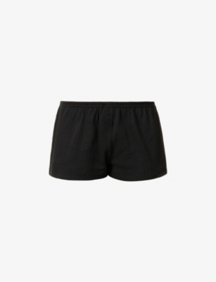 COU COU Pointelle-knit organic cotton shorts