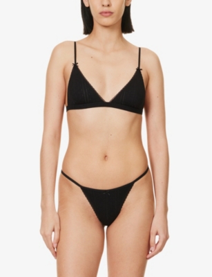 COU COU INTIMATES WOMENS COU COU INTIMATES POINTELLE MID-RISE ORGANIC-COTTON TONG 68553747