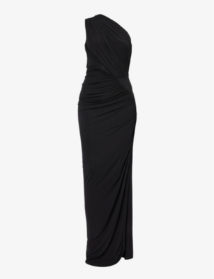 RICK OWENS LILLIES - Hera asymmetric-neck stretch-woven gown ...