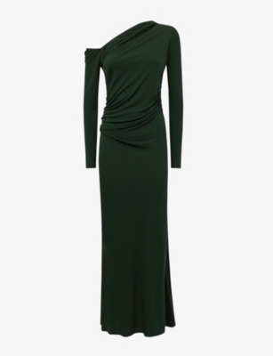 REISS - Delphine off-the-shoulder stretch-jersey maxi dress ...