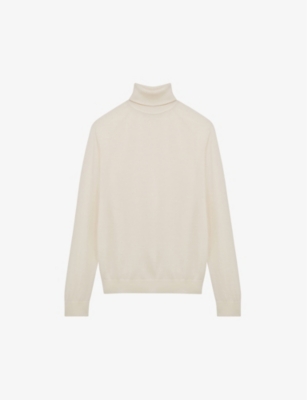 Shop Reiss Men's Bianco Caine Slim-fit Wool Jumper