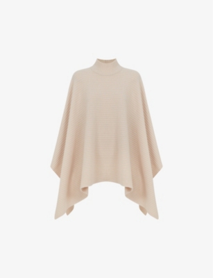 Reiss Nude Megan Relaxed Wool-cashmere Poncho