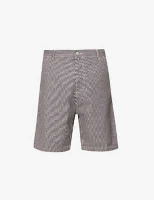 CARHARTT WIP: Terrell striped brand-patch relaxed-fit cotton shorts