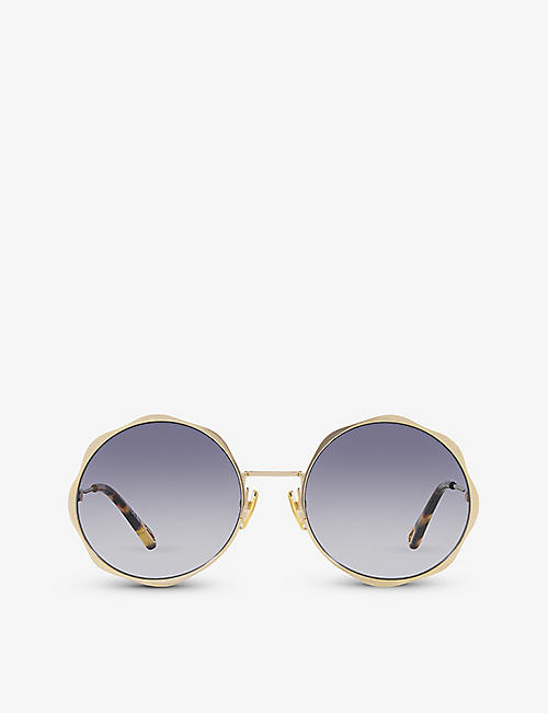 CHLOE: CH0184S round-frame metal sunglasses