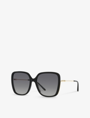 Shop Chloé Chloe Womens Black Ch0173s Square-frame Acetate Sunglasses