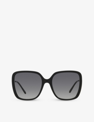 Shop Chloé Chloe Women's Black Ch0173s Square-frame Acetate Sunglasses