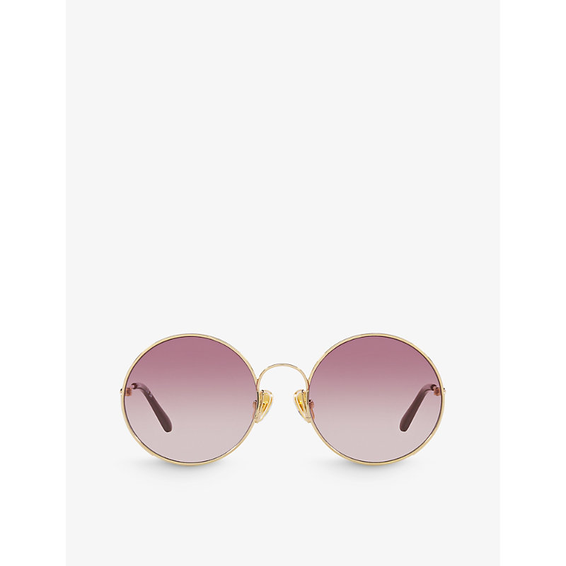 Chloé Chloe Womens Gold Cc0016s Round-frame Metal Sunglasses