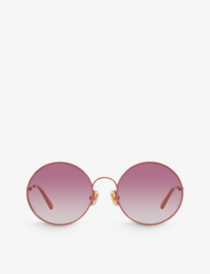 CHLOE: CC0016S round-frame metal sunglasses