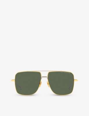 DITA: D4000432 Dubsystem square-frame metal sunglasses