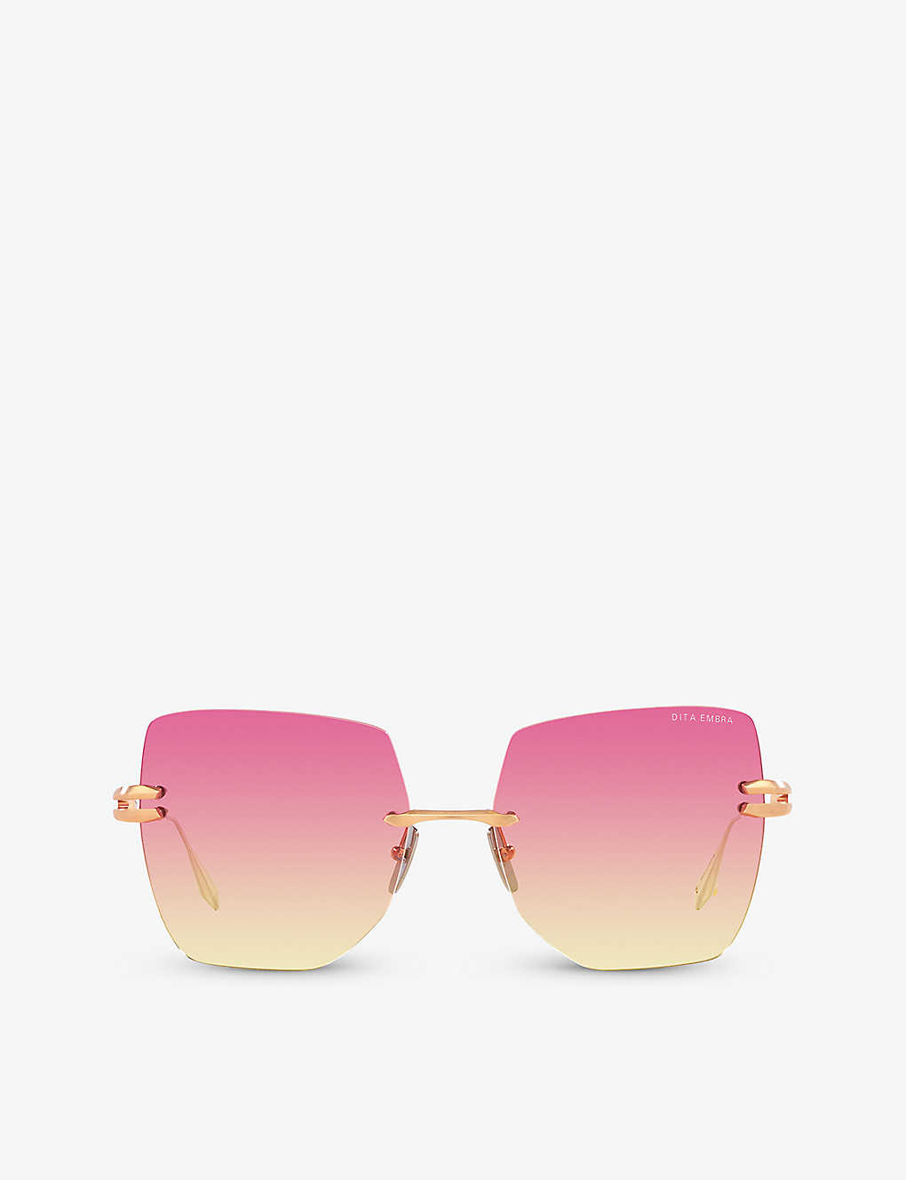 Dita Womens D4000434 Embra Square-frame Metal Sunglasses