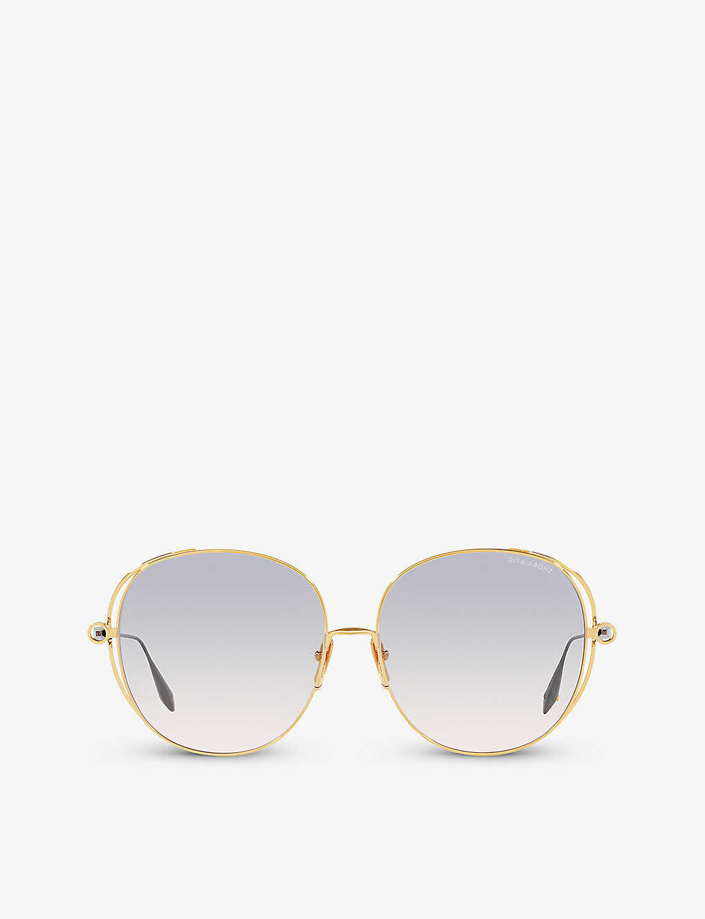 Dita Womens D4000431 Arohz Round-frame Metal Sunglasses